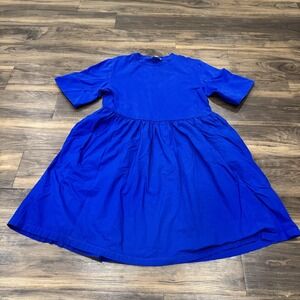 COS Dress Womens Medium Blue Fit & Flare Pockets Knee Length
